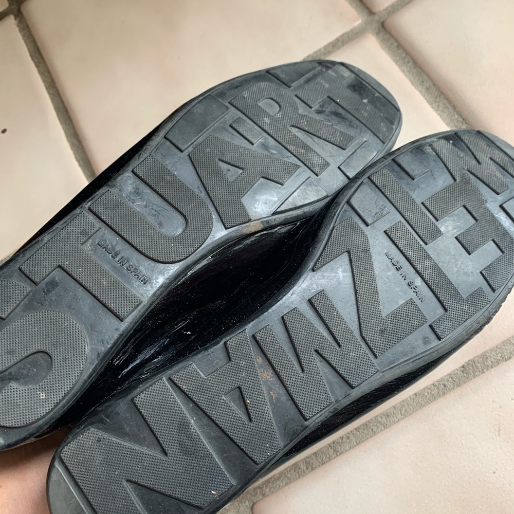 STUART WEITZMAN Black Patent Leather Loafers - Picture 3 of 5